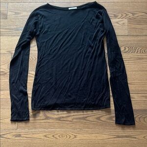 DL1961 Black Fitted Blouse Long Sleeves